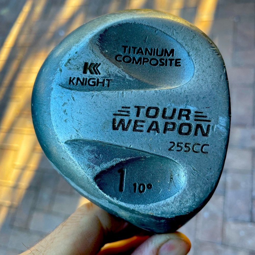 knight golf driver 10 deg Tour weapon. 
Graphite shaft in intermediate